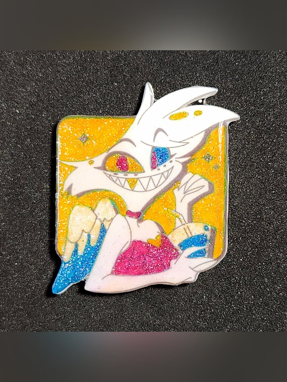 Angel Dust Glitter Pin - Hazbin Hotel